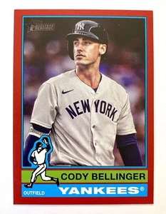 2025 Topps Heritage #129 Cody Bellinger Red Border Variation New York Yankees - Picture 1 of 2