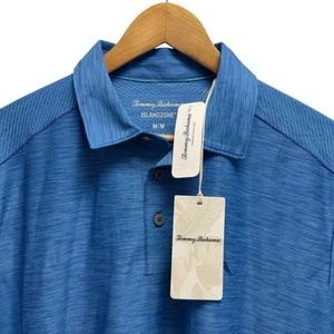 Tommy Bahama NEW $110 Men's Size M Cobalt Blue Island Zone Palm Coast Golf Polo - Picture 1 of 6