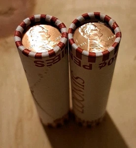 2 50 Coin LOOMIS OBW Rolls ~ 2024 P Lincoln Shield Cents Pennies 1C ~ 100 Coins - Picture 1 of 2