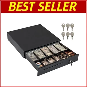 Cajón de caja registradora de metal duradero con ranuras para monedas extraíbles - cerradura antirrobo - Imagen 1 de 9