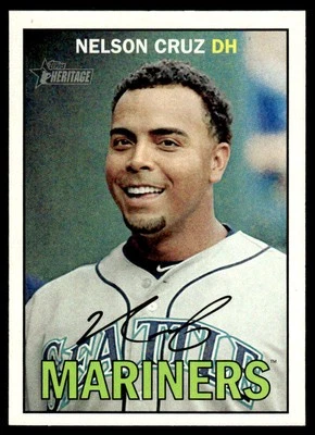 2016 Topps Heritage #457 Nelson Cruz Short Print - Image 1 of 2