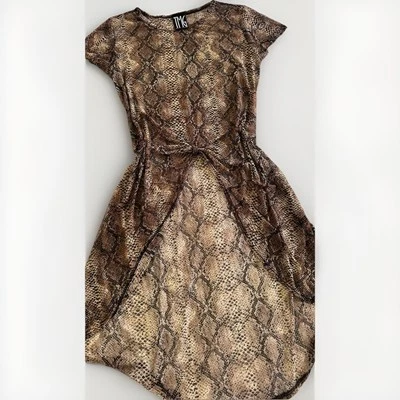 Vestido de malla con estampado de serpiente transparente TMG - Talla M - Sexy transparente largo Foto 1 de 2