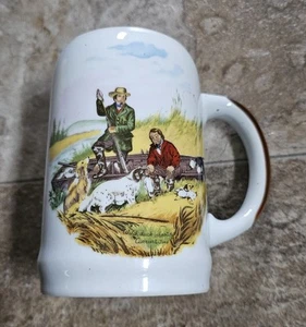 Vintage Currier & Ives Wild Duck Shooting Hunting Ceramic Mug - Picture 1 of 7