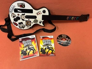 Nintendo Wii Guitar Hero World Tour Controller Wireless Les Paul *Whammy Loose* - Picture 1 of 7