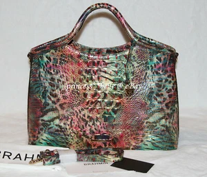 Borsa a mano Brahmin Elaine modellante stampe animalier tote bag borsetta nuova con etichette - Foto 1 di 7