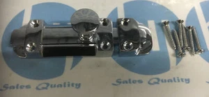 BULLONE PORTA CROMATO RESISTENTE 100mm/4" superficie cancello bagno scorrevole serratura morta cattura - Foto 1 di 4