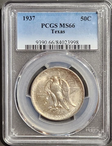 1937 P Texas Commemorative PCGS MS66 50C US Coin Cover