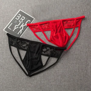 Sexy Para Hombres Encaje Abierto Butt Jockstrap Bikini Calzoncillos Ropa Interior Lencería Bragas EE. UU. - Imagen 1 de 19