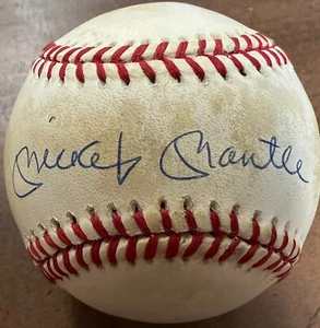 Mickey Mantle Signed Autographed AL Baseball Upper Deck Authenticated - Picture 1 of 4