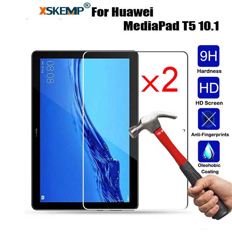 2PCS Tempered Glass Screen Protector Guard HD Cover Film Huawei MediaPad T5 10 - Image 1 of 4