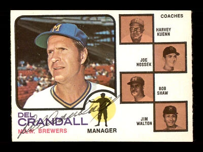 Del Crandall Autographed Signed Auto 1973 O-Pee-Chee Card #646 Brewers 169326 - Image 1 of 2