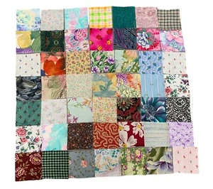 Vintage Precut Cotton Fabric Squares Quilt Patchwork Assortment - 196 2” Pieces - Picture 1 of 5