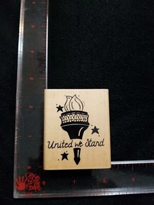 Very rare Ctmh close to my heart rubberstamp "United We Stand" New from 9.11.01 - Picture 1 of 2