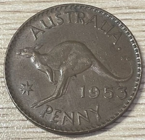 1953 Australian Penny Error Coin (#47) - Picture 1 of 2