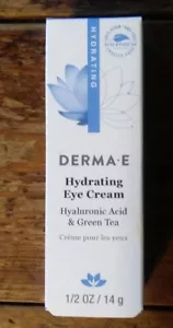 NEW NIB Derma E Hydrating Eye Cream 1/2 oz Hyaluronic Acid and Green tea VEGAN - Picture 1 of 2