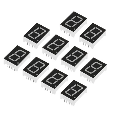 LED Anzeige Digitale Röhre 10 Pack 7 Abschnitt 10 Pin 1Bit 3.3V 0.8" Ziffer Grün - Bild 1 von 4