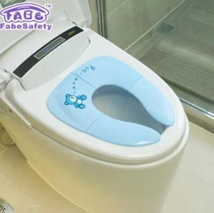 Asiento de inodoro plegable para niños portátil antideslizante para niños pequeños asiento de entrenamiento para ir al baño viaje - Imagen 1 de 7