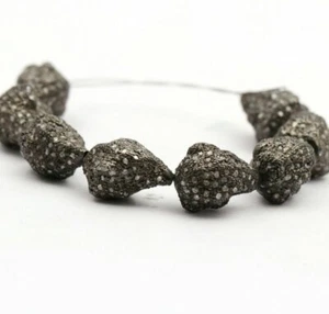 Fancy Shape Diamond Beads Jewelry Pave Beads Findings 925 Silver Finish Beads. - Picture 1 of 12
