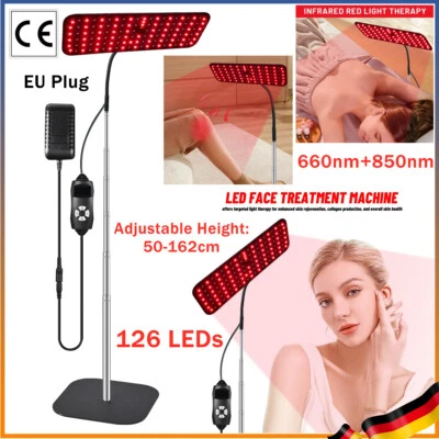 MARKENLOS 660NM 850NM Infrarotlampe Rotlichtlampe Infrarotlicht Therapie Lampe Gesicht DE