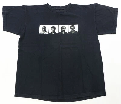 Rara maglietta vintage U2 Pop Mart Tour 1997 grafica anni 90 Bono Rock Band nera XL - Immagine 1 di 4