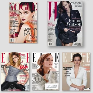 Lot of 5 Emma Watson Magazines W Magazine Elle Vogue Harry Potter Fashion Actor - Bild 1 von 6