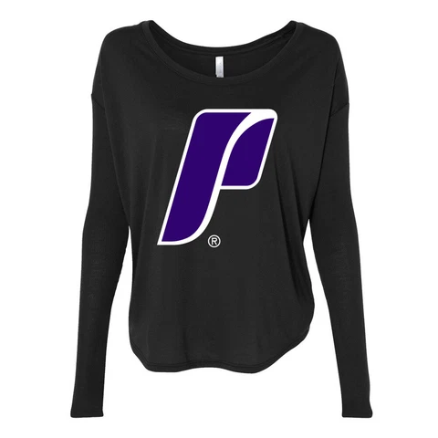 Venley Official NCAA University of Portland Women's 2x1 Flowy Long Sleeve Tee Cover