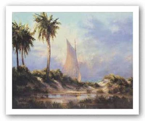 Manasota Key Returning Malarz Segeln Kunstdruck 28x22 - Bild 1 von 1