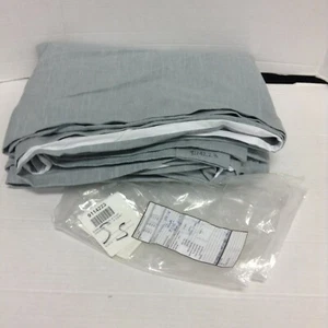 Pottery Barn Emery Linen Cotton POLE TOP Drapes Panels Curtains 50X124 Blue Dawn - Picture 1 of 4
