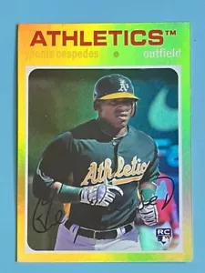 2012 Topps Archives Gold Foil #95 Yoenis Cespedes Oakland Athletics RC ROOKIE - Picture 1 of 2