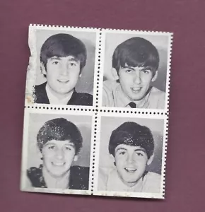 1964 Beatles Original Set of 4 Stamps McCartney Lennon Harrison Starr X343 - Picture 1 of 1