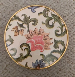 ESPEJO DOBLE PLEGABLE con bisagras vintage compacto flores florales  - Imagen 1 de 5