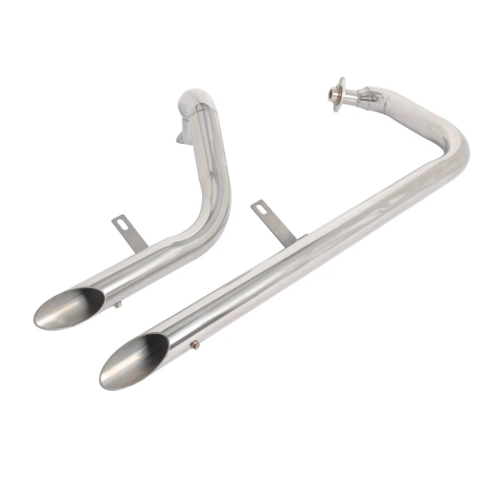 Sistema silenciador tubo de escape cromado para Yamaha V Star 250 Virago 250 XV250 XV125 Foto 1 de 4