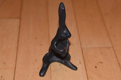 "Lupa de hierro fundido conejo conejito pluma servilleta anillo decoración 6""" Foto 1 de 3