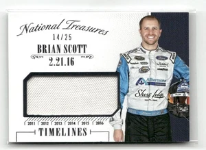 2016 PANINI NATIONAL TREASURES TIMELINES BRIAN SCOTT MATERIAL 14/25 #T-BS - Picture 1 of 2