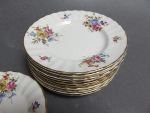 lot of 10 Royal Worcester Roanoke Bread and butter plates 6 1/4" disc. floral - Picture 1 of 1