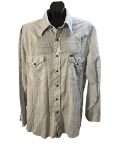 Camisa Western XL Vintage Wrangler Hecha en EE. UU. Botón a Presión - Imagen 1 de 9