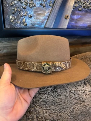 New Prairie Rattlesnake Cowboy Hat Band 1” - Image 1 of 4