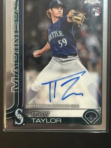 2025 Topps Chrome - Rookie Autographs Troy Taylor #RA-TTA (AU) - Mariners - Bild 1 von 2