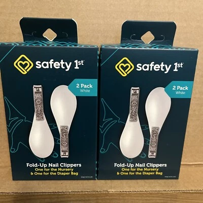 2 • Cortaúñas Plegable Seguridad 1er, Paquetes de 2. Blanco Foto 1 de 2