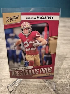 Prestige 2024 Christian McCaffrey Prestigious Pros Blue Xtra Points /249 NFL - Bild 1 von 3