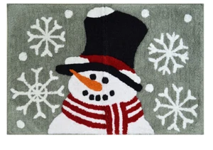 Nikolaus Quadratischer Schneemann Badteppich 20" x 30" () - Bild 1 von 1