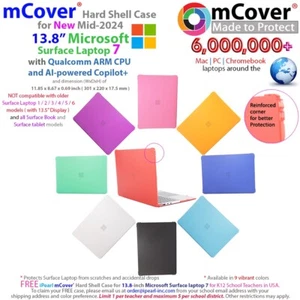 NEW mCover Hard Case for 2024+ 13.8" Microsoft Surface Laptop 7 Model# 2036 - Picture 1 of 15