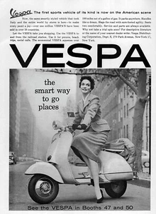 1956 Piaggio Vespa GS 150 Scooter Moped Original Rare Print Ad - Picture 1 of 1
