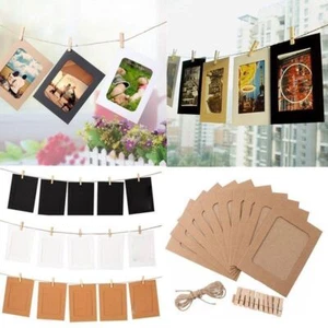 Rope Party Supplies DIY Craft Picture Cards Wall Hanging Photo Frame Handmade - Picture 1 of 15