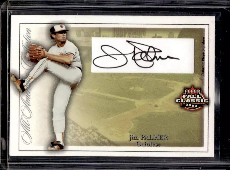 2003 Fleer Fall Classics Jim Palmer All American Blue Auto Autograph 063/100 - Image 1 of 2