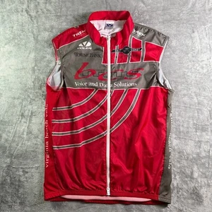 Vintage Voler Fahrradweste Full Zip ärmellos Biking Windstopper rot grau 2XL - Bild 1 von 8