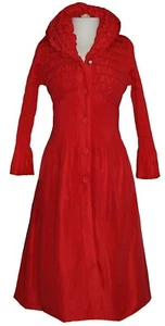Jerry T Jacket NWT Size Small Red Spread Lapel Snap Front Lined Lined - Picture 1 of 2