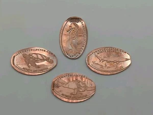 Juego de 4 centavos prensados alargados MYSTIC AQUARIUM #2 MYSTIC, CT CONNECTICUT  - Imagen 1 de 2