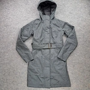 The North Face Coat Women Extra Small Gray Jacket Long Sleeve Insulated Hooded - Picture 1 of 21