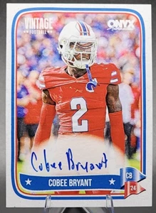 2024 Onyx Vintage Cobee Bryant En Tarjeta Automático Novato RC Atlanta Falcons Kansas - Imagen 1 de 2